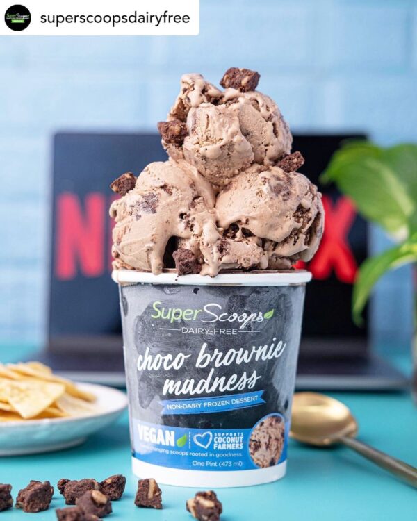 Choco Brownie Madness Pint Super Scoops Dairy-Free Vegan Ice Cream