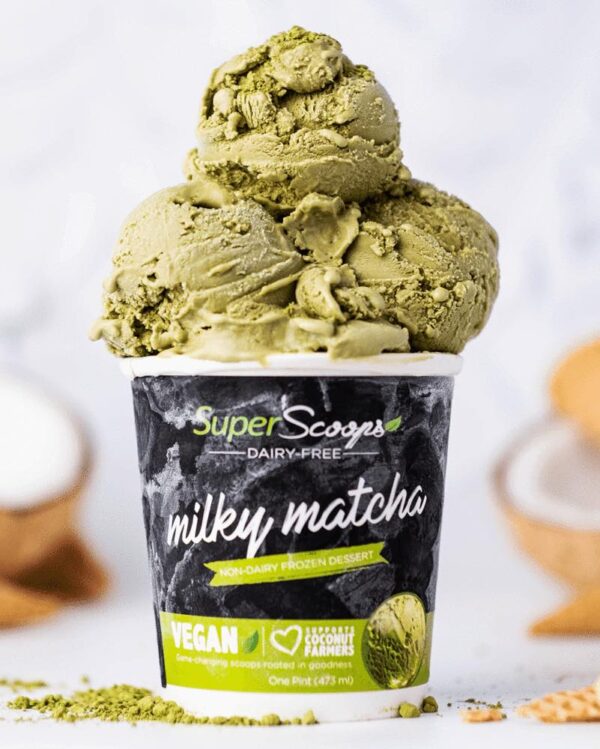 Milky Matcha Pint Super Scoops Dairy-Free Vegan Ice Cream